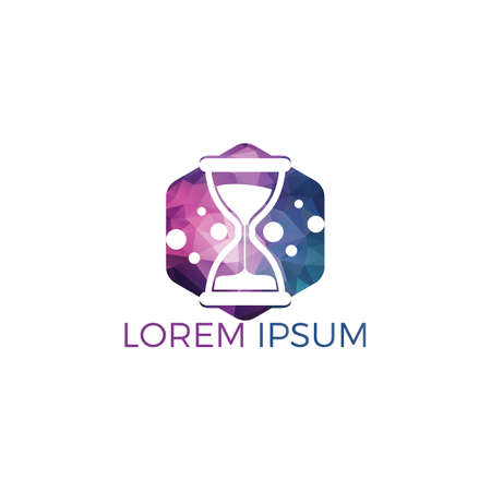 Hourglass icon design. Sand glass concept simple icon design.のイラスト素材