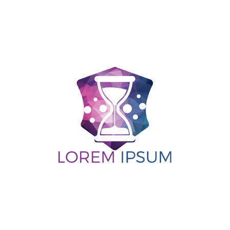 Hourglass icon design. Sand glass concept simple icon design.のイラスト素材