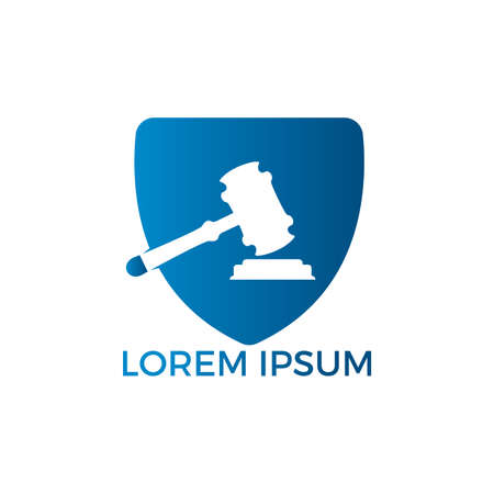 Gavel icon, Hammer judge illustration. Law firm design inspiration.のイラスト素材