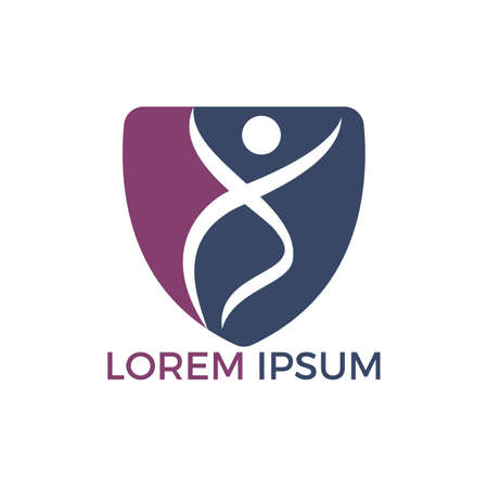 Human Health and medical vector logo design. Logo for the clinic, pharmaceutical company.のイラスト素材