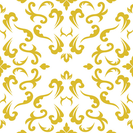 Damask seamless classic pattern. Vintage Baroque delicate background. Classic damask ornament for wallpapers, textile, fabric, wrapping, wedding invitation. Exquisite floral baroque template.のイラスト素材