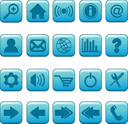  illustration of a set of icons for websitesのイラスト素材