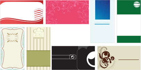 A vector illustration of a set of business cards templates for business professionalsのイラスト素材