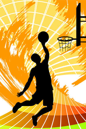  illustration of a basketball playerのイラスト素材