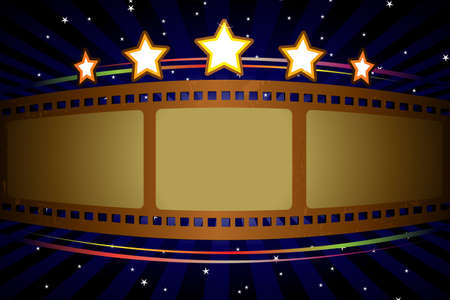 A vector illustration of a movie theater backgroundのイラスト素材