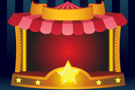 A vector illustration of a circus backgroundのイラスト素材