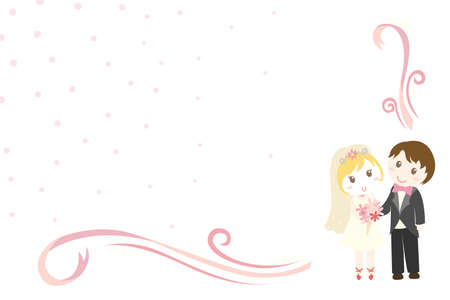 A vector illustration of a wedding invitation designのイラスト素材