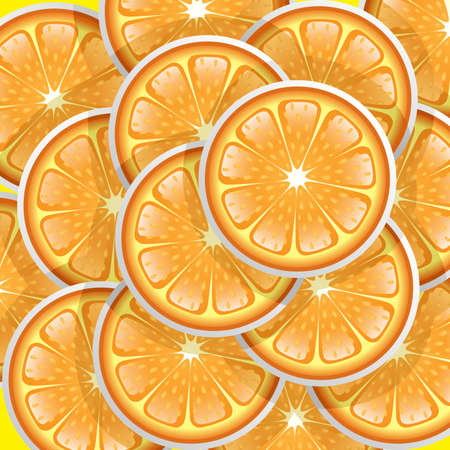 A illustration of oranges slices pattern
