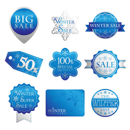 A illustration of sales tags or labelsのイラスト素材