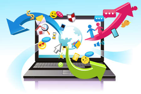 A illustration of the concept of information technologyのイラスト素材