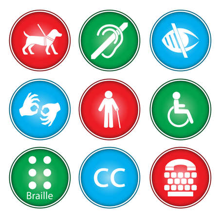 A illustration of accessibility icon setsのイラスト素材