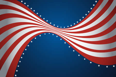 A vector illustration of American flag background designのイラスト素材