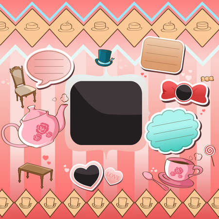 A vector illustration of scrapbook design elementのイラスト素材