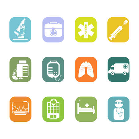illustration of medical icon setsのイラスト素材