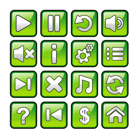 illustration of game icon setsのイラスト素材