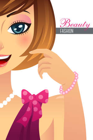 An illustration of beauty salon poster with copyspaceのイラスト素材