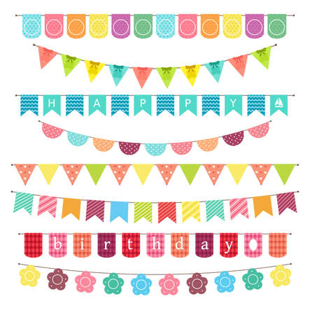 A vector illustration of banner of birthdayのイラスト素材