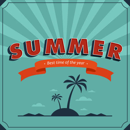 A vector illustration of summer poster designのイラスト素材