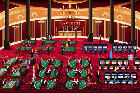 A vector illustration of casino sceneのイラスト素材
