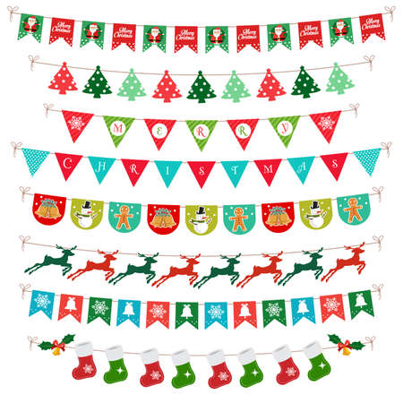 A vector illustration of Christmas Bannerのイラスト素材