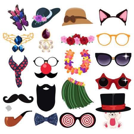 A vector illustration of Fashion Accessories Design Elementsのイラスト素材
