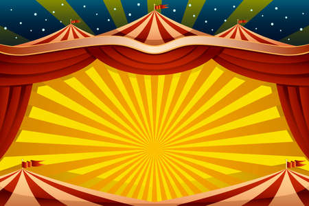 A vector illustration of a circus tent backgroundのイラスト素材