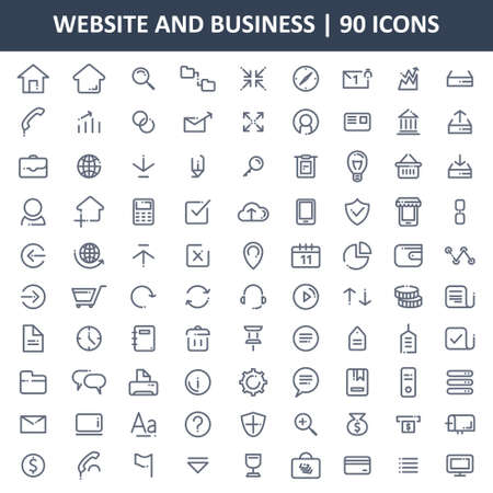 A vector illustration of Business and Websites Icons Setのイラスト素材