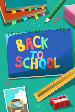 A vector illustration of Back to School Posterのイラスト素材