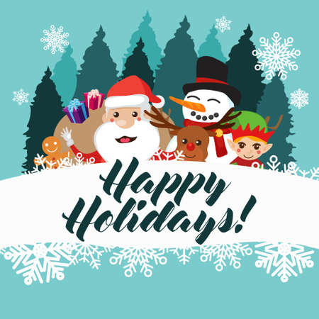 Christmas greeting card design concept.のイラスト素材