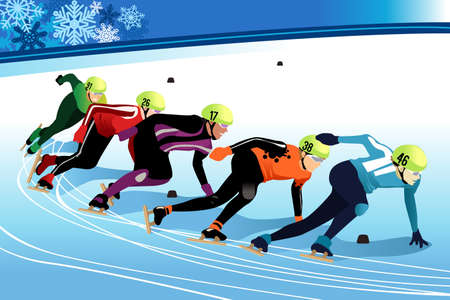 Skating competition illustration.のイラスト素材
