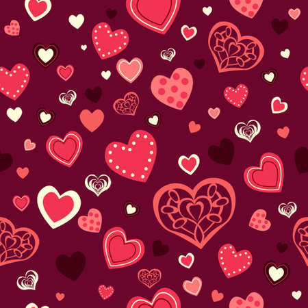 A vector illustration of valentine day wallpaper seamless pattern backgroundのイラスト素材