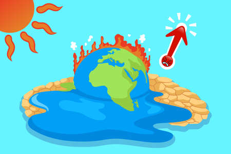 A vector illustration of Global Warming Concept