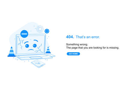 A vector illustration of Website Error Page 404のイラスト素材