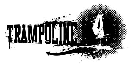 A vector illustration of Trampoline Female Bannerのイラスト素材
