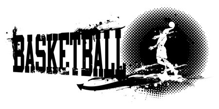 A vector illustration of Basketball Man Bannerのイラスト素材