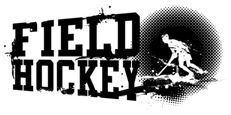 A vector illustration of Field Hockey Male Bannerのイラスト素材