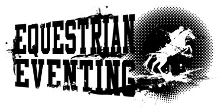 A vector illustration of Equestrian Eventing Horse Bannerのイラスト素材