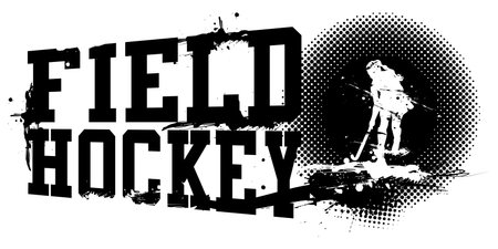 A vector illustration of Field Hockey Female Bannerのイラスト素材