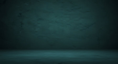 Grunge dark blue concrete wall background. 3d render illustrationの素材