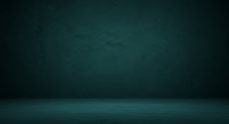 Grunge blue wall and floor as background. 3D renderingの素材