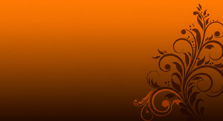 Abstract floral background with swirls and space for text. Vector illustration.の素材