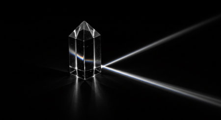 Crystal on a black background. 3d rendering, 3d illustration.の素材