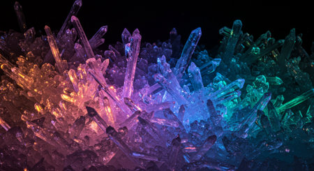 abstract background with ice crystals. 3d rendering, 3d illustration.の素材