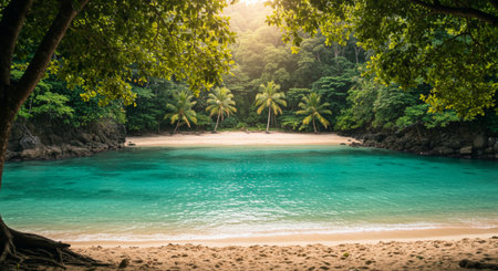 Passport on a table in a restaurant with candles in the backgroundの素材