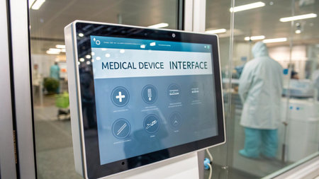 Medical insurance application on a digital tablet in a hospital, healthcare conceptの素材