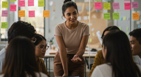 Group of business people working together in the office. Business concept.の素材