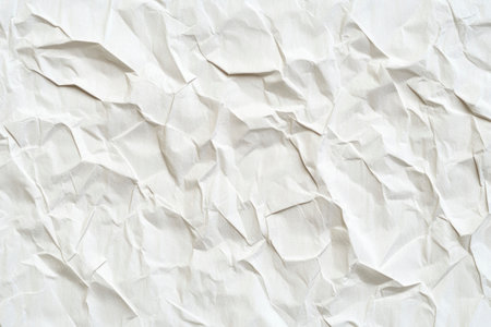 White crumpled paper texture. Abstract background and texture for design.の素材