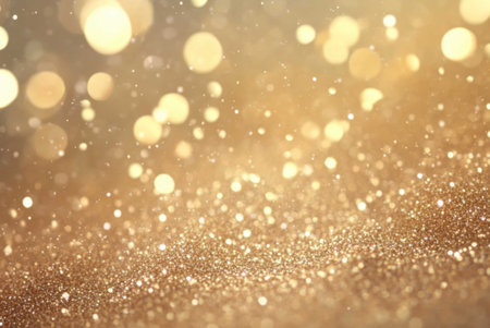golden glitter vintage lights background. gold and silver. de-focusedの素材