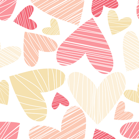 Seamless pattern with hearts. Art can be used for holiday packing: birthday, Happy New Year, Christmas, Valentine's Day.のイラスト素材