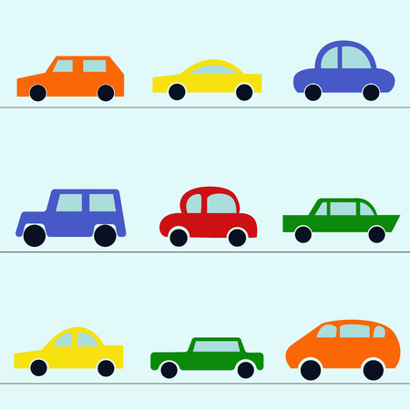 Collection of modern car vector illustrationのイラスト素材